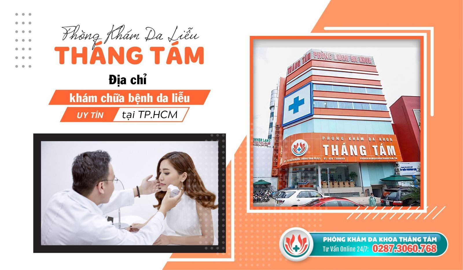 Trị bệnh da liễu tại Phòng khám da liễu Tháng Tám