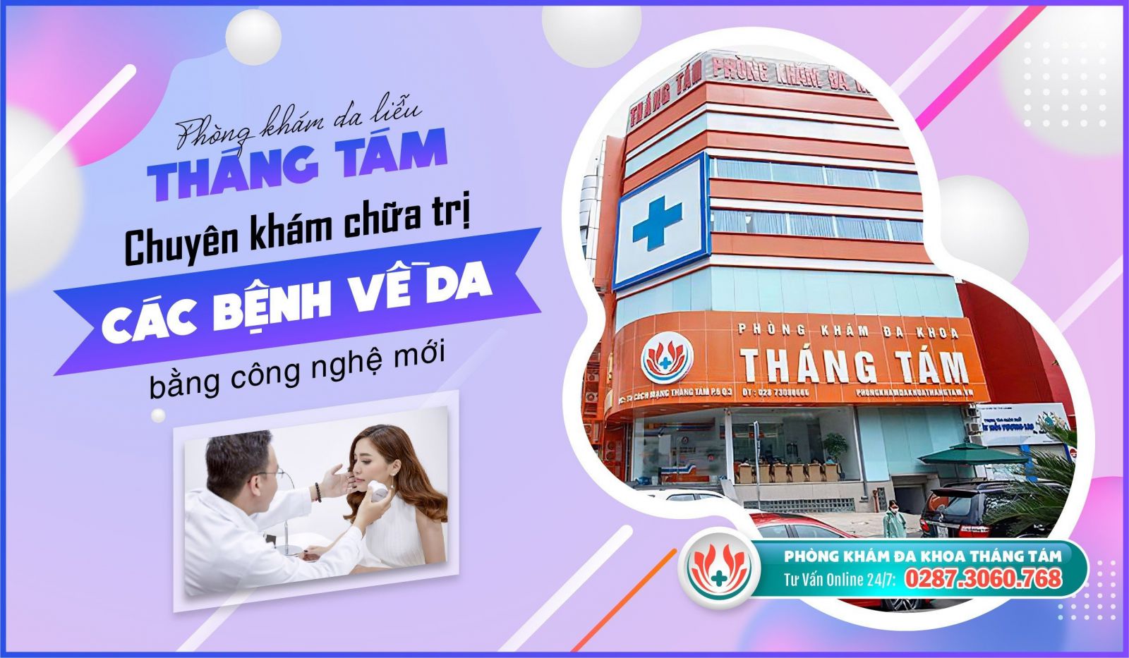 Thăm khám và điều trị bệnh da liễu tại Phòng khám Đa khoa Tháng Tám 